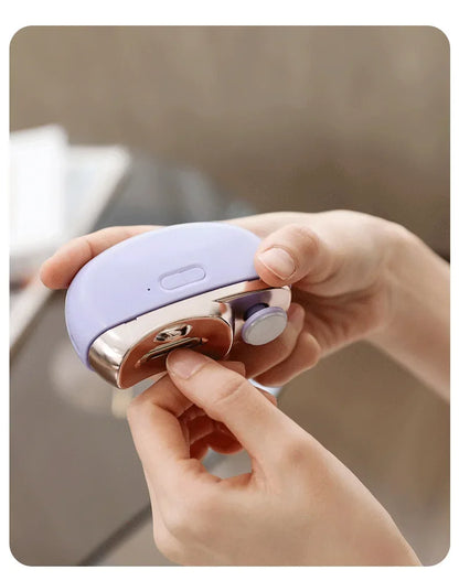 2-in-1 Electric Nail Clipper & Grinder – Portable Automatic Nail Trimmer with Polishing Function for Easy Manicure