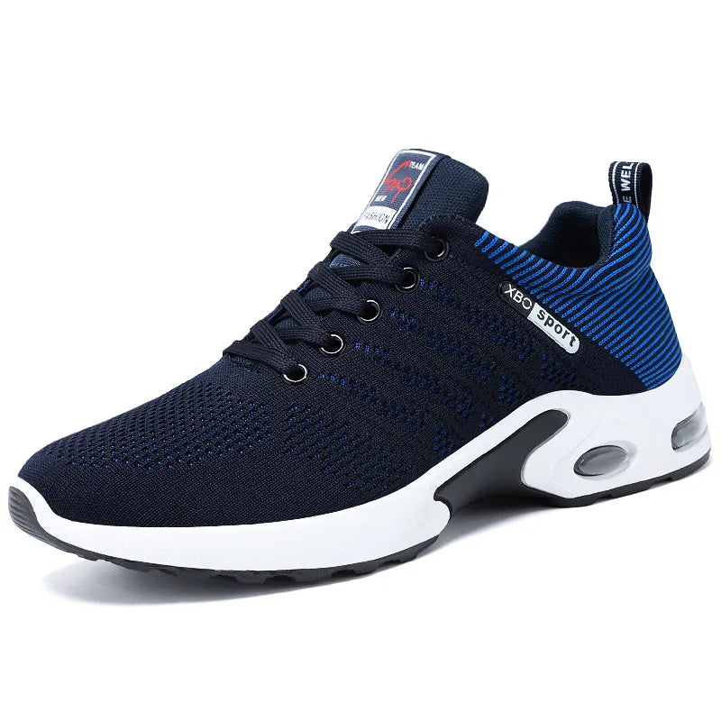 Men’s 2025 Trend Breathable Lace-Up Running Shoes – Lightweight Casual Sports Shoes