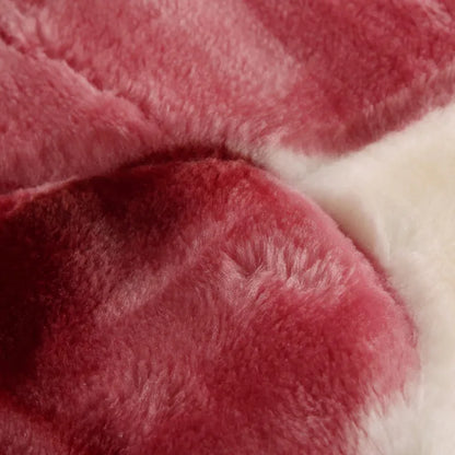 Ultra Soft Rose Throw Blanket – Cozy Heavy Microfiber Fleece for Bed, Sofa & Dormitory