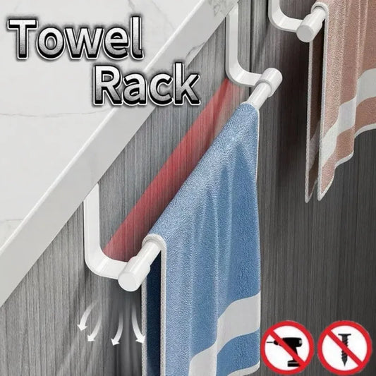 Stainless Steel Door Back Towel Rack – Multi-Purpose Kitchen & Home Holder