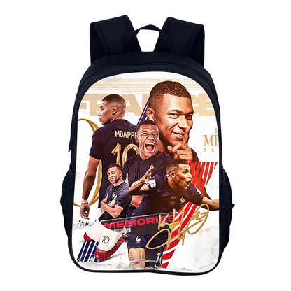 Football Sports School Backpack Set – Boys School Bag with Shoulder Bag & Pencil Case, Star Player Design, Best Gift