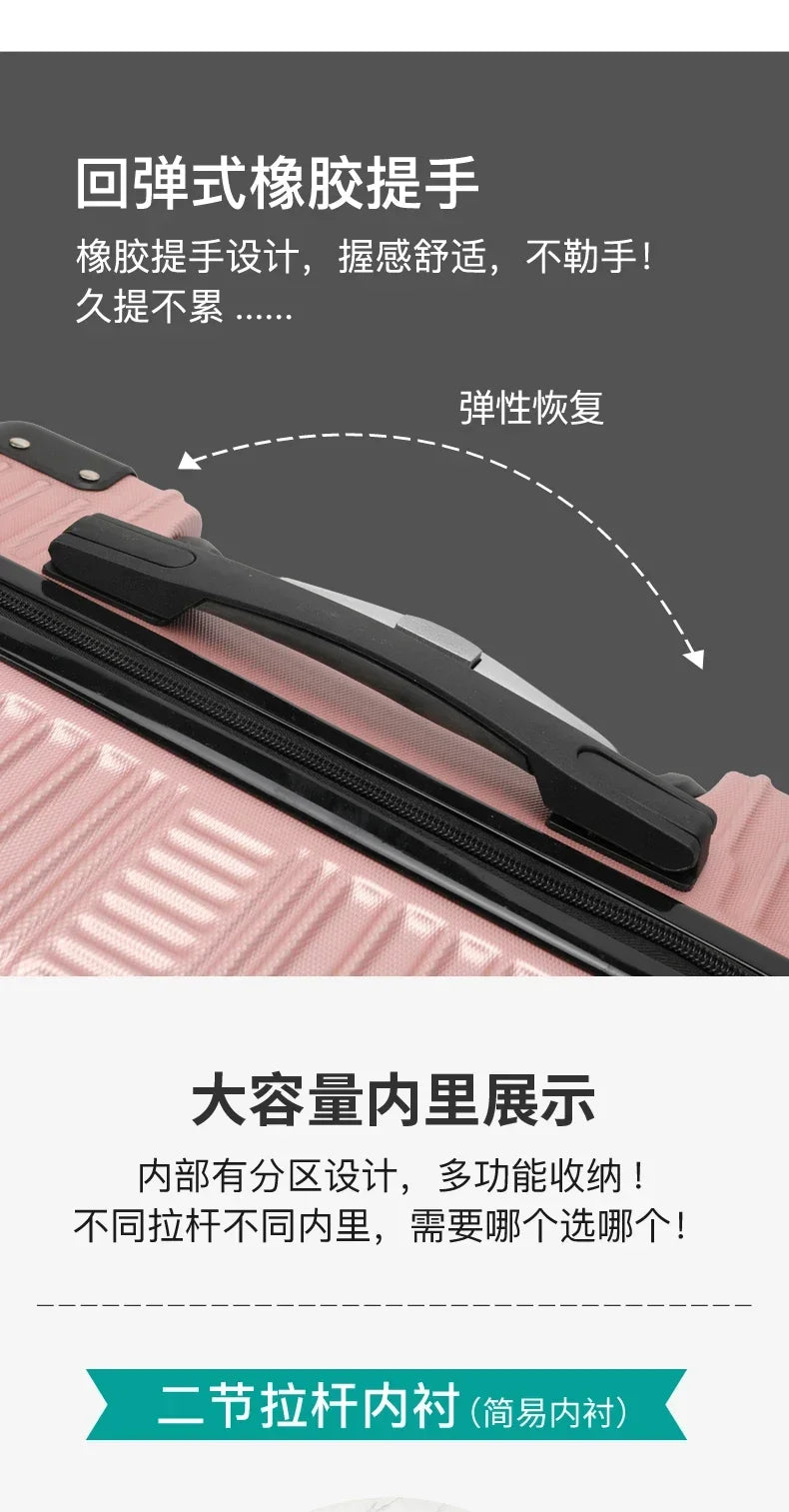 Travel Boarding Suitcase – Japanese-Style Retro Lightweight Trolley Case with Password Lock, Student Carry-On Luggage