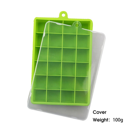 24-Hole Silicone Ice Tray – Square Mold for Ice, Food Puree & Cocktails