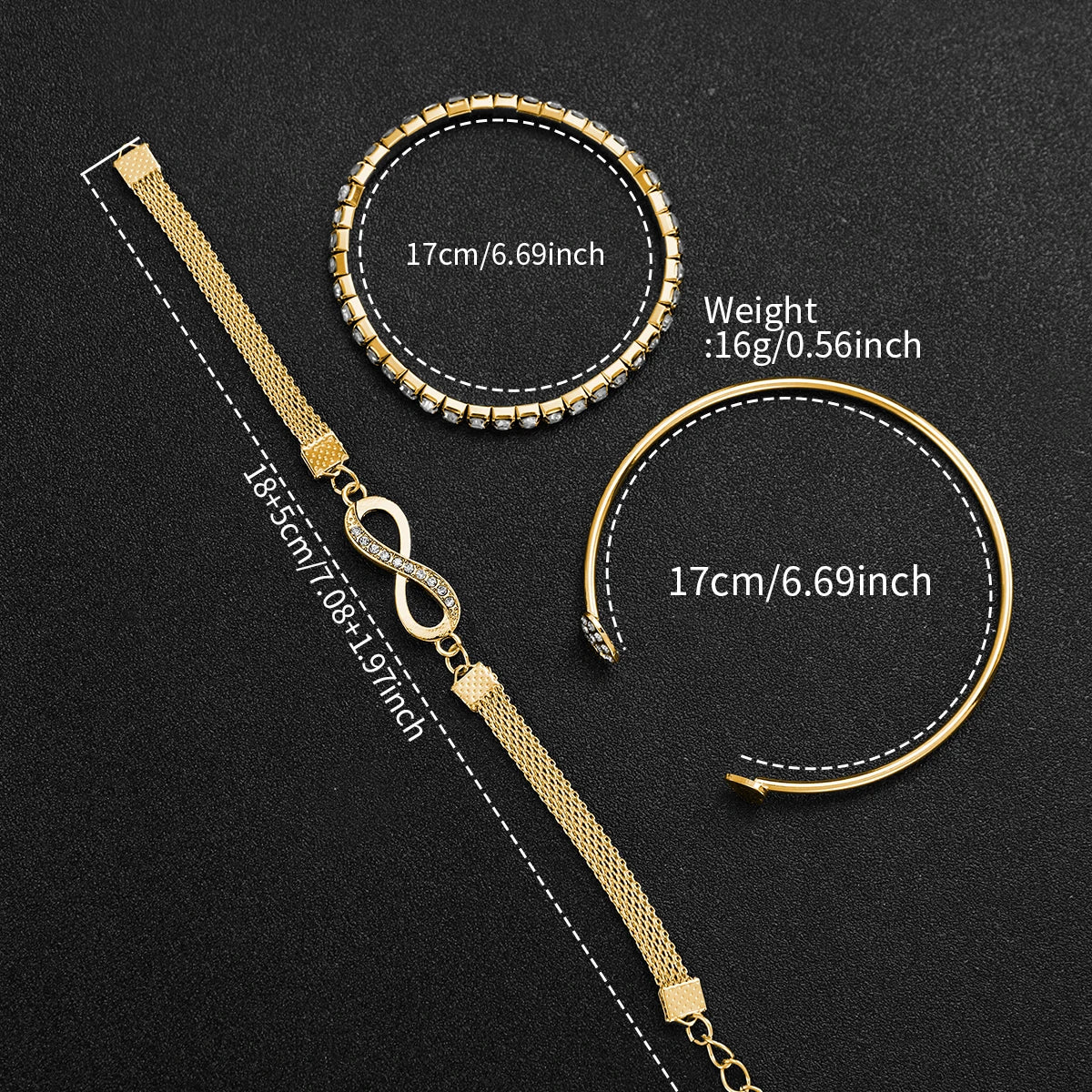 4PCS Women’s Luxury Watch & Bracelet Set – Small Dial Quartz Wristwatch Fashion Reloj Mujer