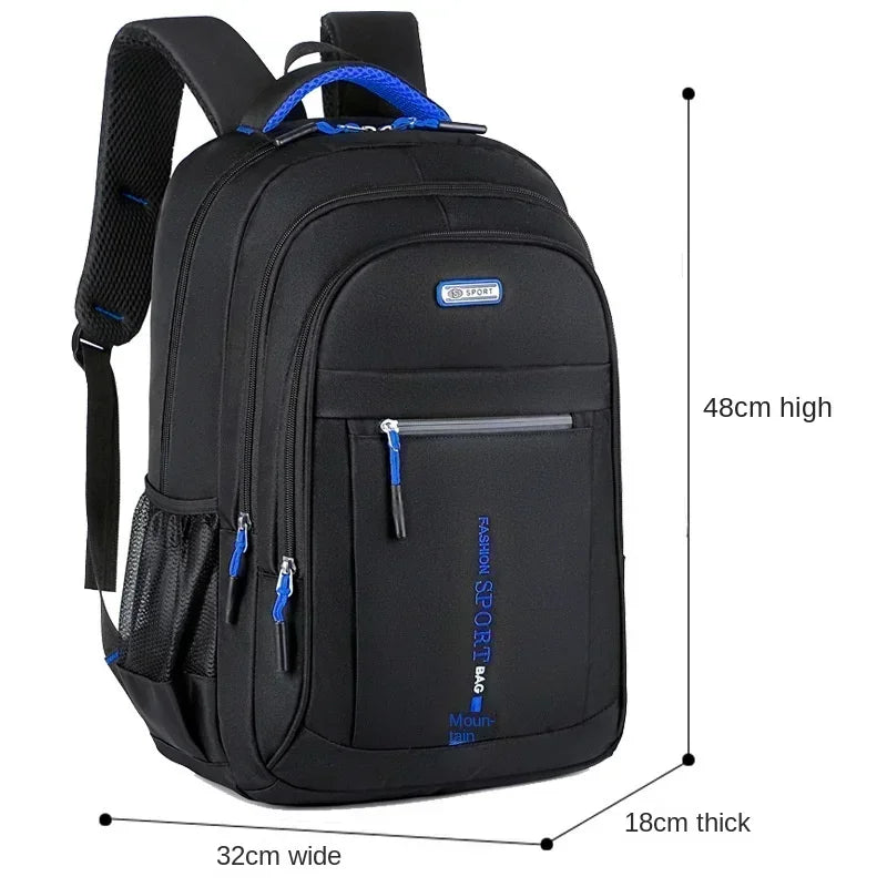 Men’s Oxford Business Backpack – Waterproof Laptop Bag, Leisure Travel & High School Student Bag