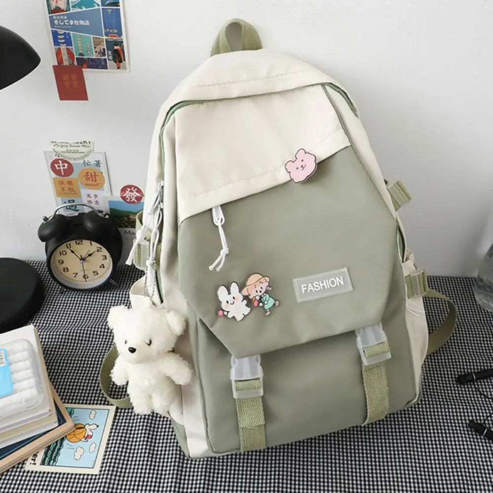 Nylon Book Bag – Multifunctional Waterproof Large Capacity Backpack for Boys & Girls