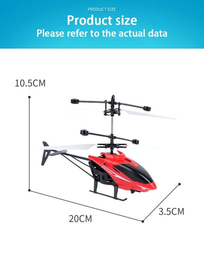 Mini Rechargeable RC Drone for Kids – Fall-Resistant Safe Remote Control Helicopter Toy (No Remote Battery)