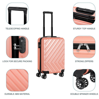 Lockable Luggage Suitcase – Travel-Friendly with 20 Handles & Universal Roller Wheels for Easy Mobility
