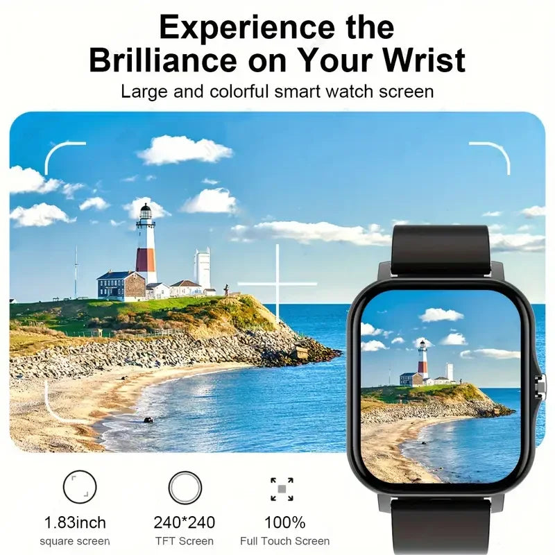 New Bluetooth Smart Watch 2024 – Talking Smartwatch with Blood Pressure & Oxygen Monitor for Men & Women