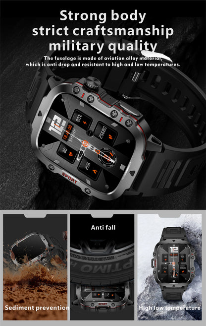 LIGE Outdoor Smart Watch Men – 2.01" Screen, Waterproof, Bluetooth Call & AI Voice for Android & iOS