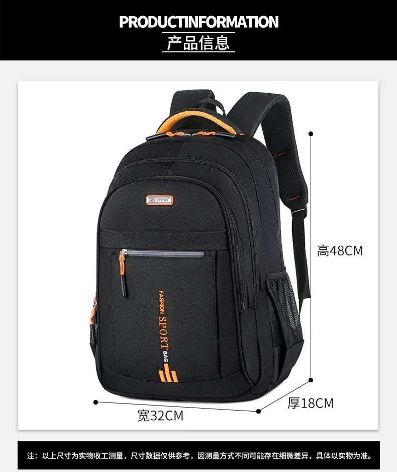 Men’s Oxford Business Backpack – Waterproof Laptop Bag, Leisure Travel & High School Student Bag