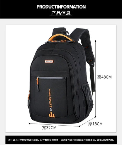 Men’s Oxford Business Backpack – Waterproof Laptop Bag, Leisure Travel & High School Student Bag