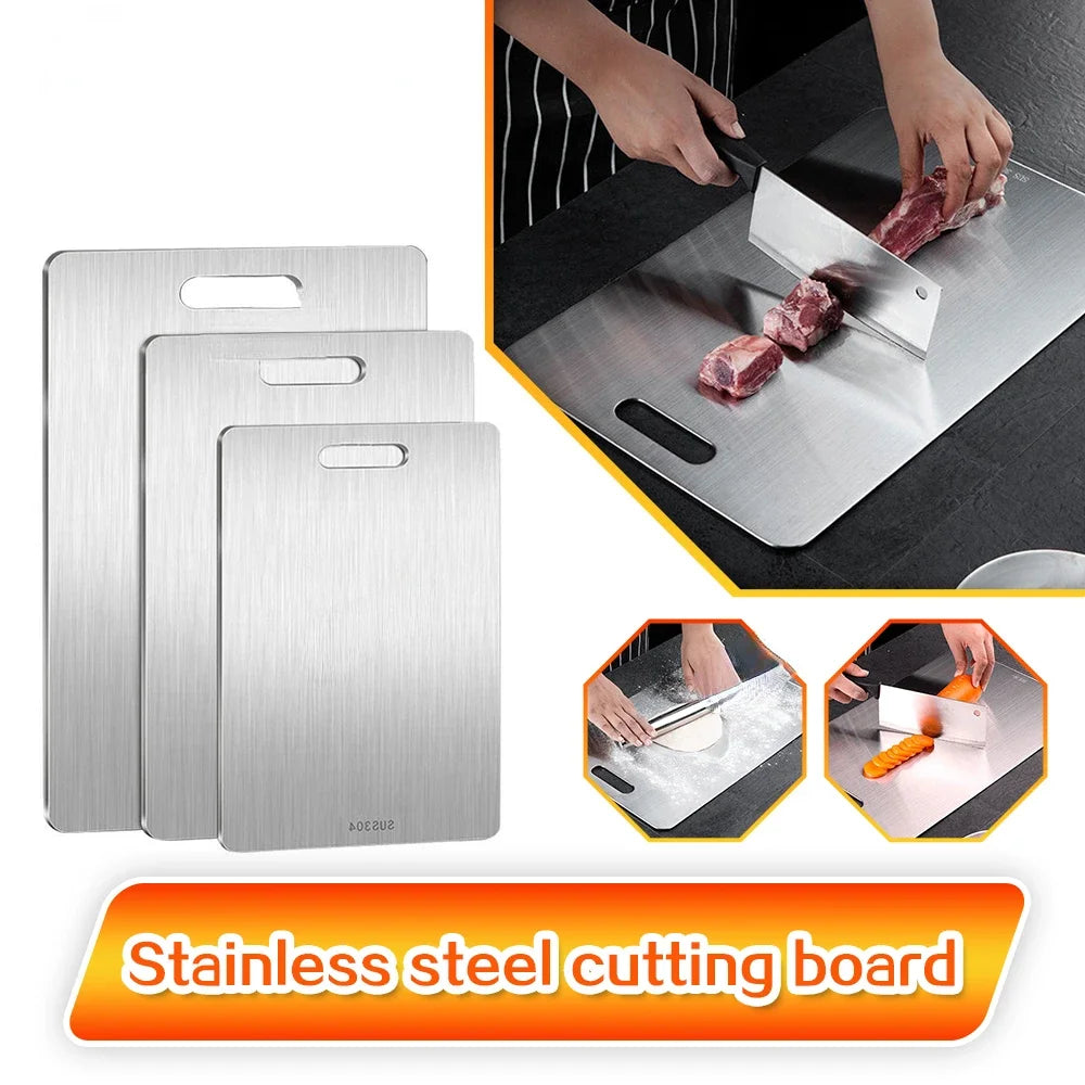 316 Stainless Steel Chopping Board – Double-Sided Cutting & Kneading Board
