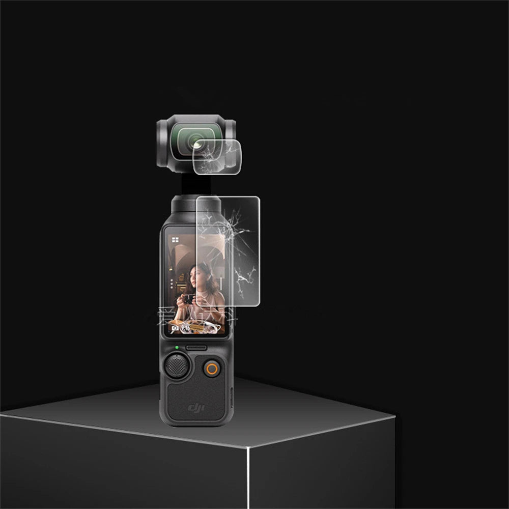 Tempered Glass Screen Protector for DJI Osmo Pocket 3 – Lens Protection Cover Case & Film Accessories (3rd Gen)