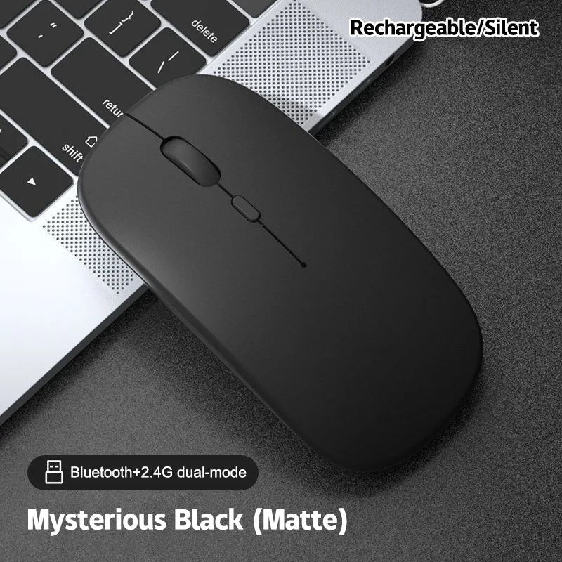 Portable Wireless Mouse Bluetooth 2.4GHz Dual Mode | Silent Ergonomic Mouse for Laptop, PC & MacBook