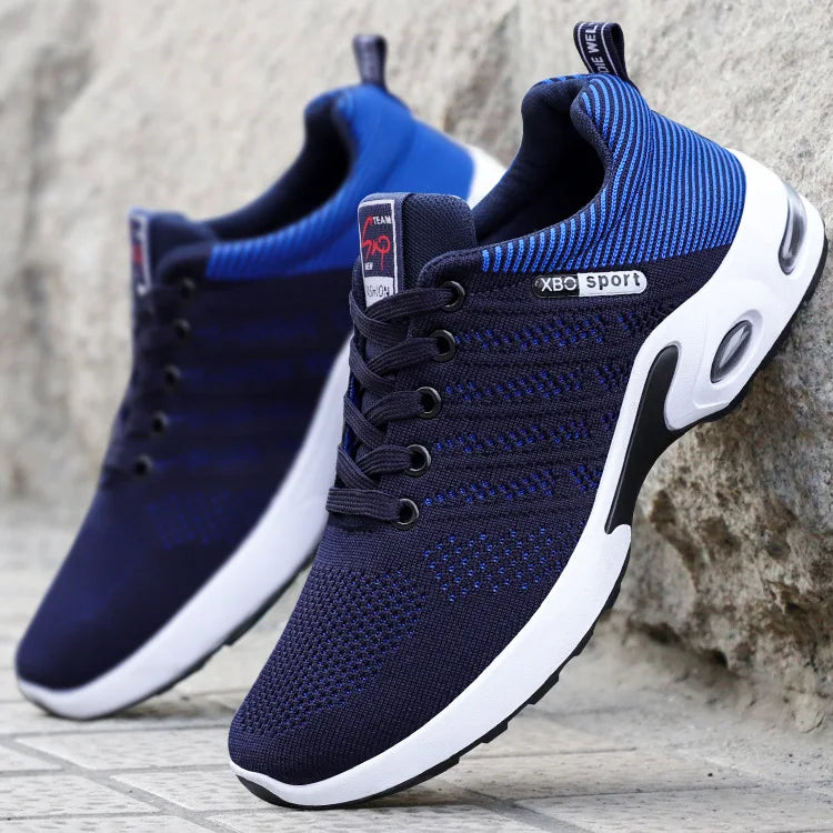 Men’s 2025 Trend Breathable Lace-Up Running Shoes – Lightweight Casual Sports Shoes