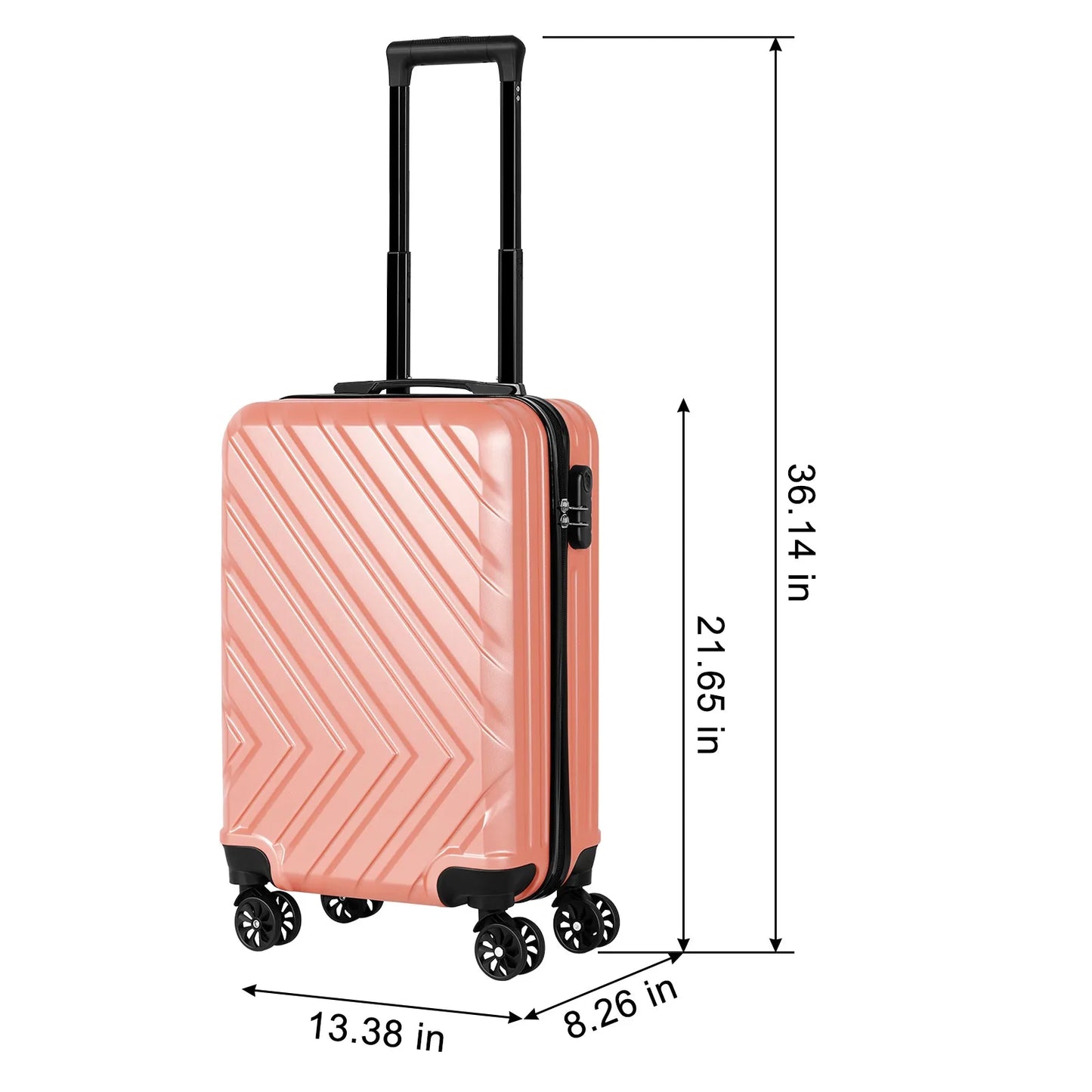 Lockable Luggage Suitcase – Travel-Friendly with 20 Handles & Universal Roller Wheels for Easy Mobility