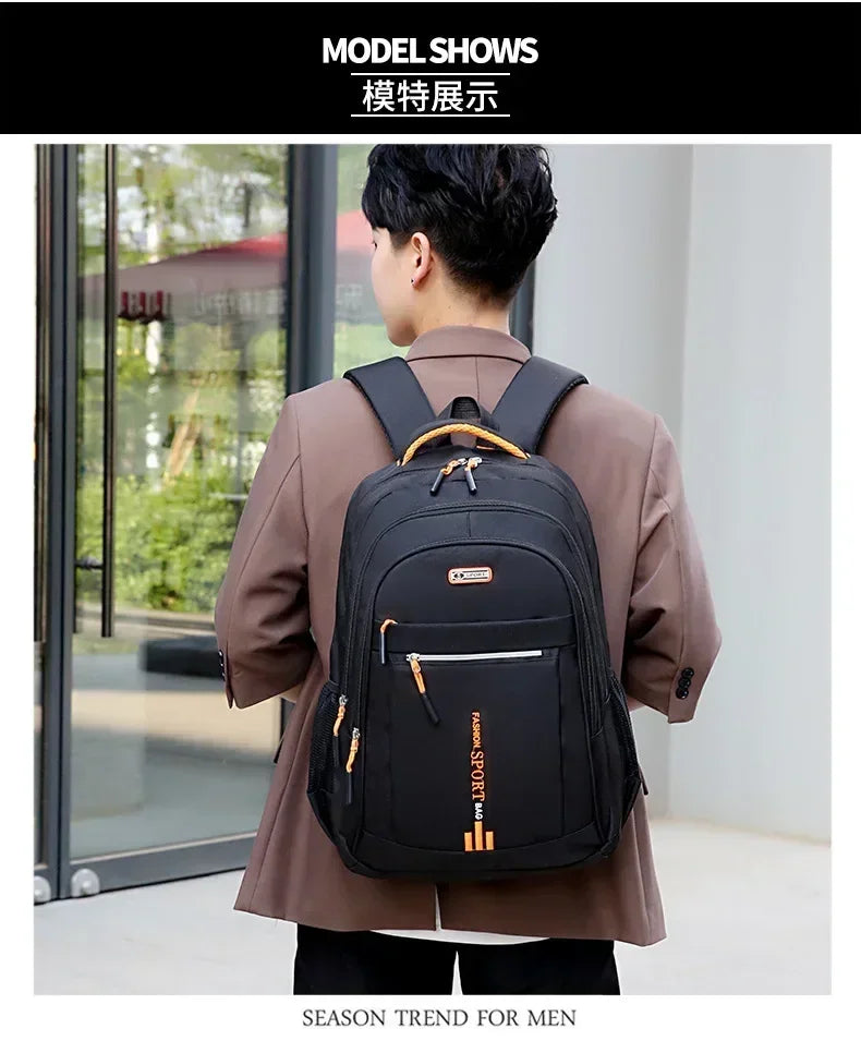 Men’s Oxford Business Backpack – Waterproof Laptop Bag, Leisure Travel & High School Student Bag