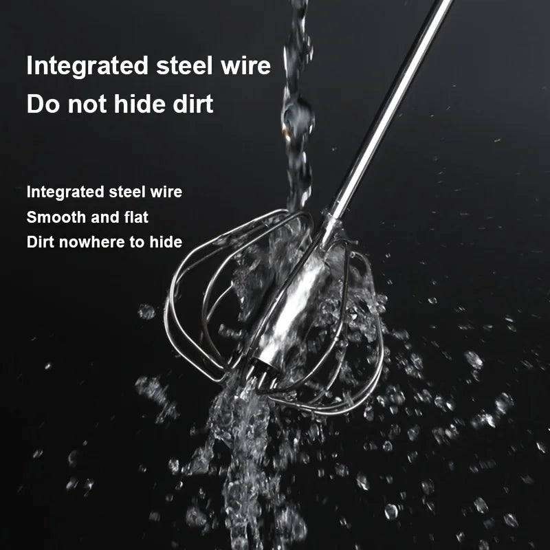 Stainless Steel Egg Beater – Semi-Automatic Hand Mixer for Baking & Cooking