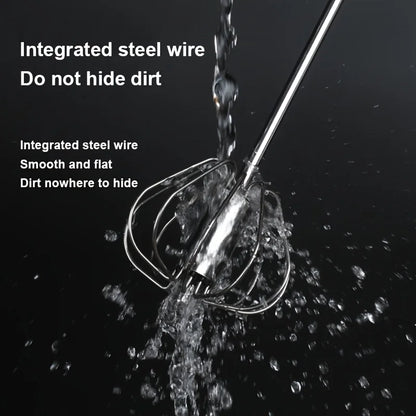 Stainless Steel Egg Beater – Semi-Automatic Hand Mixer for Baking & Cooking