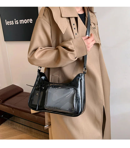Women’s Korean Transparent Ita Shoulder Bag – Japanese Preppy Designer School Crossbody Purse