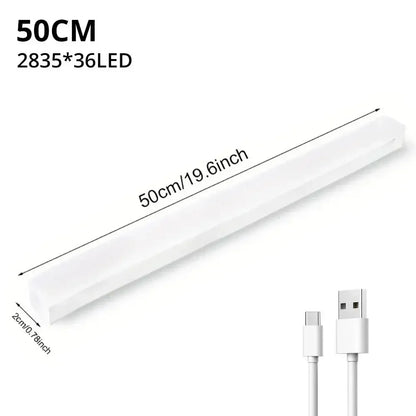 Wireless LED Motion Sensor Night Light – USB Rechargeable Magnetic Lamp for Wardrobe, Closet, Kitchen & Aisle