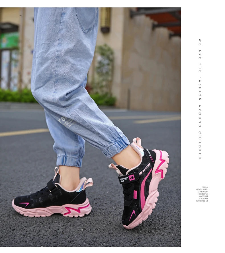 Kids Girls Running Shoes – Breathable, Non-Slip Sneakers for School, Sports & Outdoor Activities