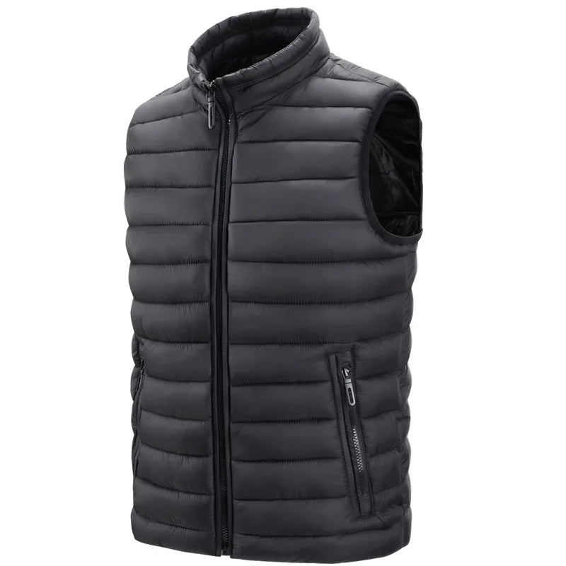 Men’s Ultra-Light Down Waistcoat – Oversized Waterproof Slim Fit Sleeveless Vest with White Duck Down
