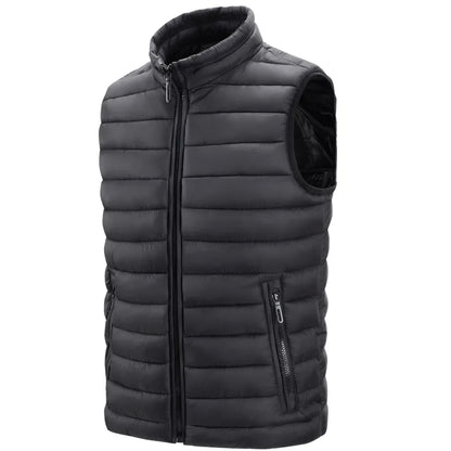 Men’s Ultra-Light Down Waistcoat – Oversized Waterproof Slim Fit Sleeveless Vest with White Duck Down