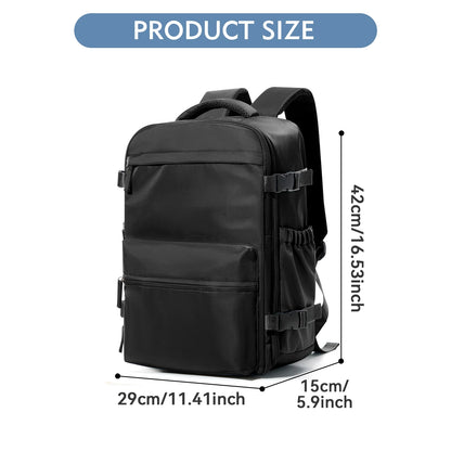 Vacuum Backpack Travel Bag – Large Capacity Expandable Business & School Laptop Backpack for Men & Women