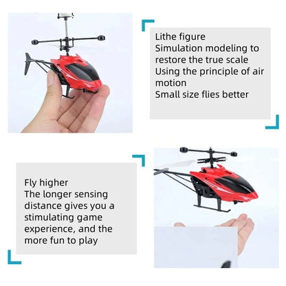 Mini Rechargeable RC Drone for Kids – Fall-Resistant Safe Remote Control Helicopter Toy (No Remote Battery)