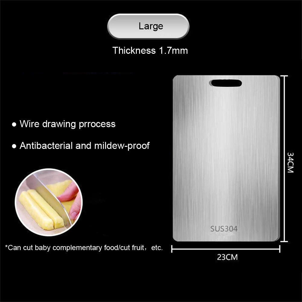 316 Stainless Steel Chopping Board – Double-Sided Cutting & Kneading Board