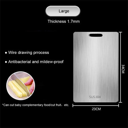 316 Stainless Steel Chopping Board – Double-Sided Cutting & Kneading Board