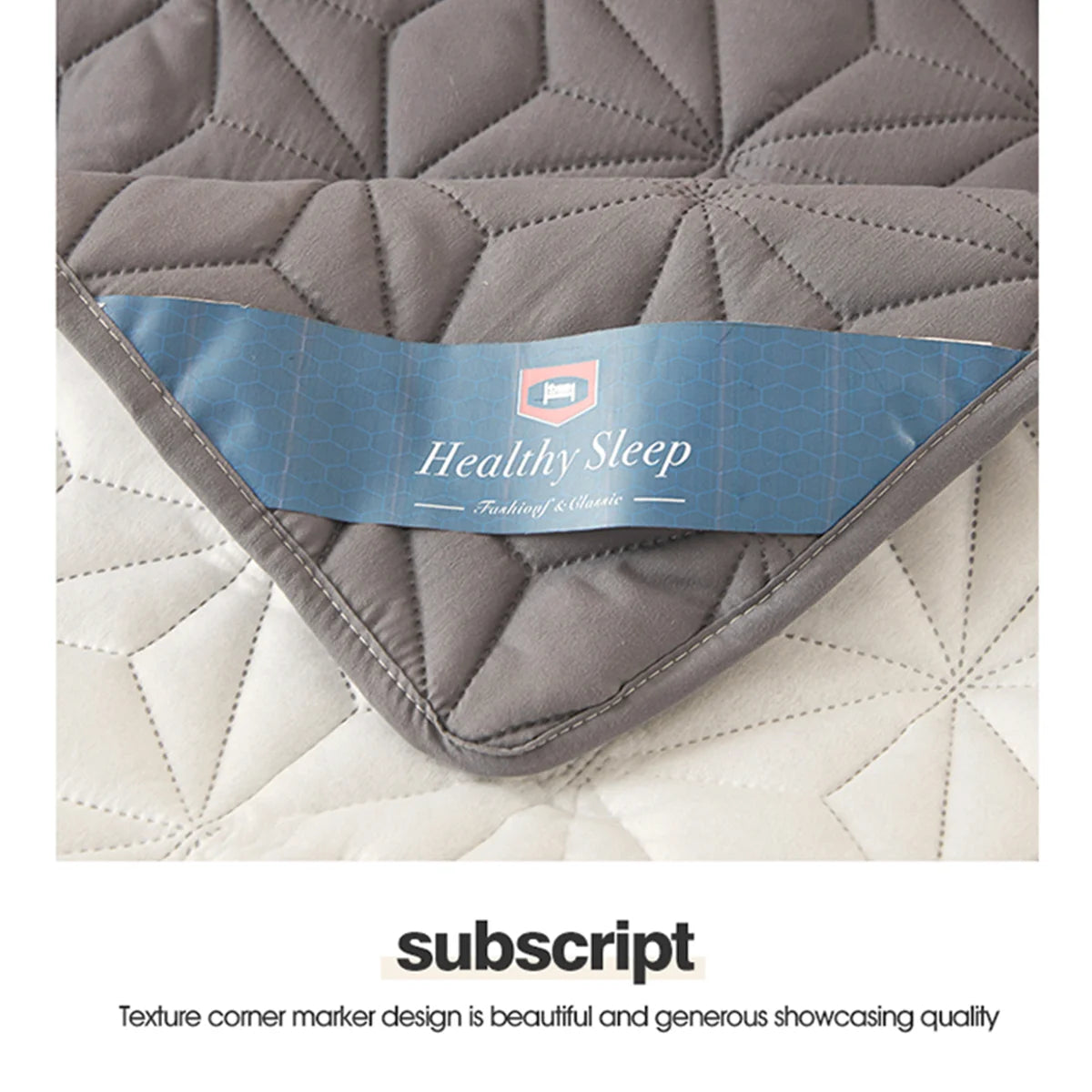 Waterproof Mattress Topper | Quilted Protector Pad | Elastic Band Fitted Bedspread | Winter Mattress Cover for Single & Double Beds (140/160 cm)