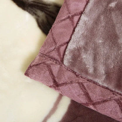 Ultra Soft Rose Throw Blanket – Cozy Heavy Microfiber Fleece for Bed, Sofa & Dormitory