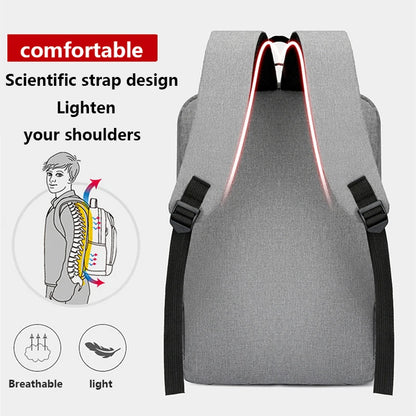 Waterproof Business Backpack for Men – USB Charging 15.6” Laptop Bag, Large Capacity School & Travel Backpack