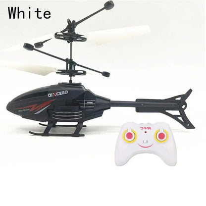 Mini Remote Control Flying Helicopter Toy – Rechargeable Infrared Sensor Drone Plane with USB Charging