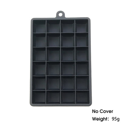24-Hole Silicone Ice Tray – Square Mold for Ice, Food Puree & Cocktails