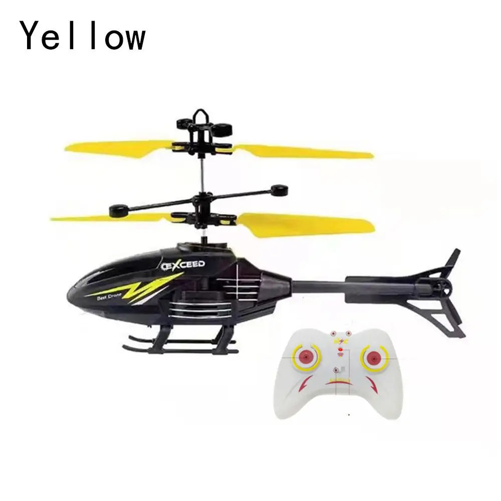 Mini Remote Control Flying Helicopter Toy – Rechargeable Infrared Sensor Drone Plane with USB Charging