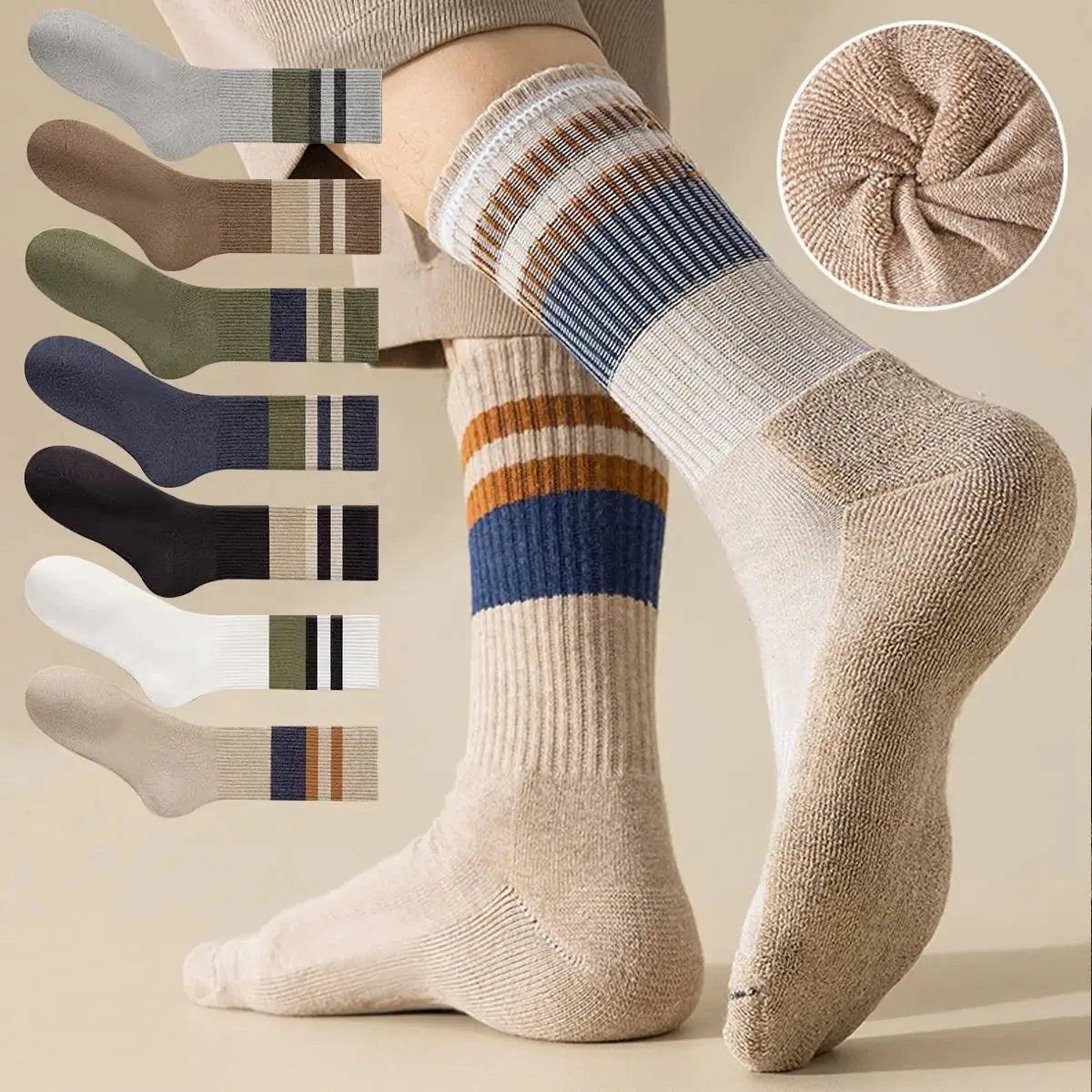 Men’s Socks – Sweat-Absorbing, Deodorant, Winter Business & Sports Stockings