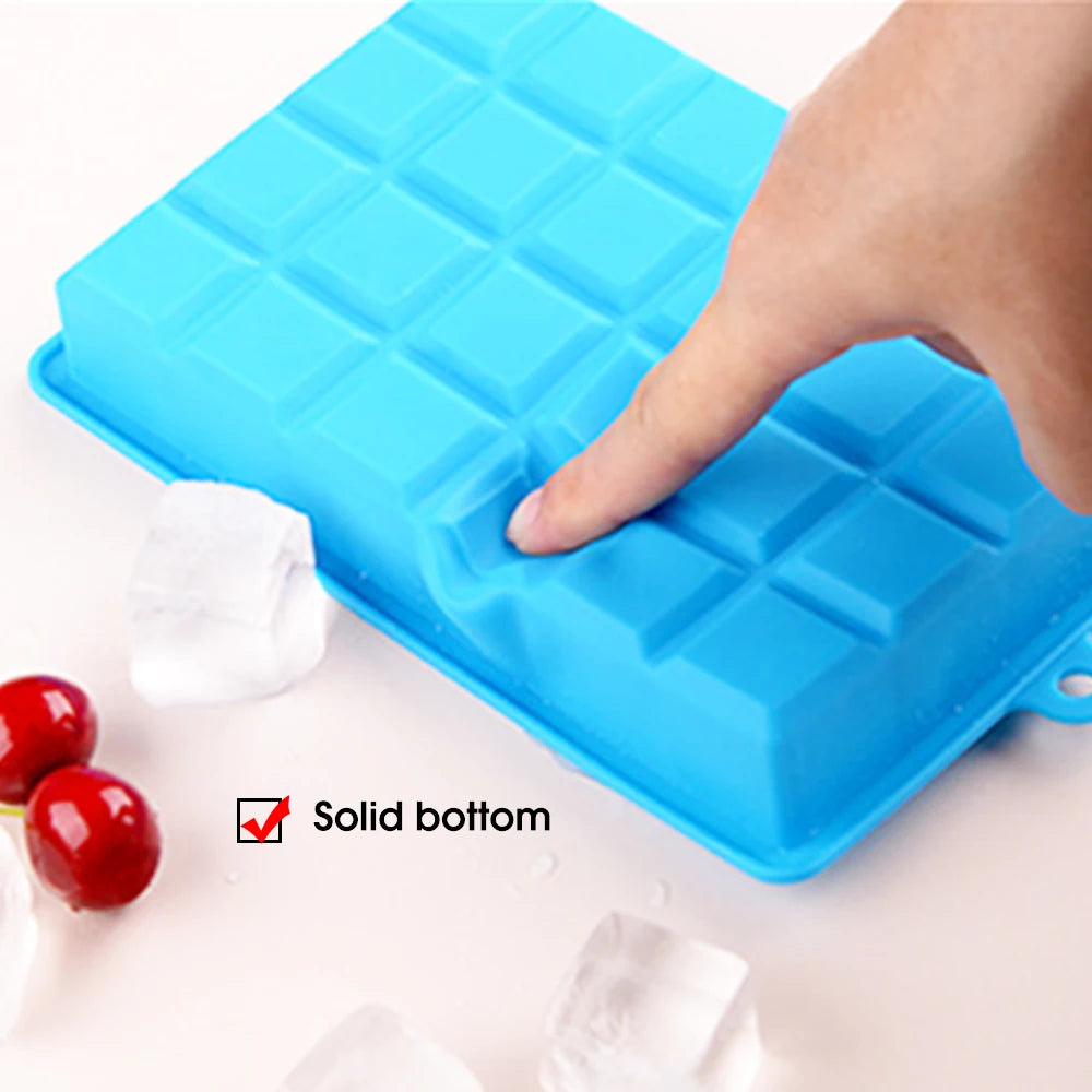 24-Hole Silicone Ice Tray – Square Mold for Ice, Food Puree & Cocktails