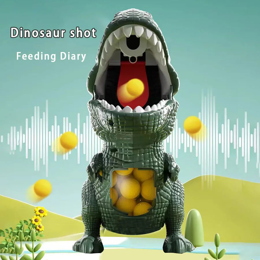Dinosaur Shooting Tyrannosaurus Rex Toy – Soft Bullet Gun with Balls | Interactive Puzzle Toy for Kids & Parents