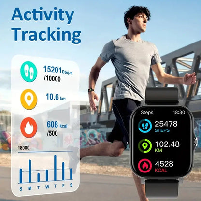 New Bluetooth Smart Watch 2024 – Talking Smartwatch with Blood Pressure & Oxygen Monitor for Men & Women