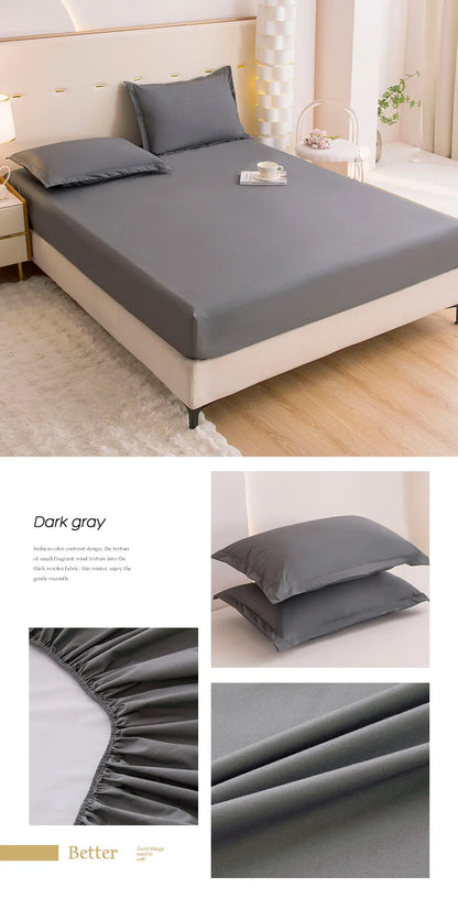 Waterproof Fitted Bed Sheet With 360 Elastic Band Bedsheet Bedspreads for Single Double King Queen Size Mattress Protector Cover