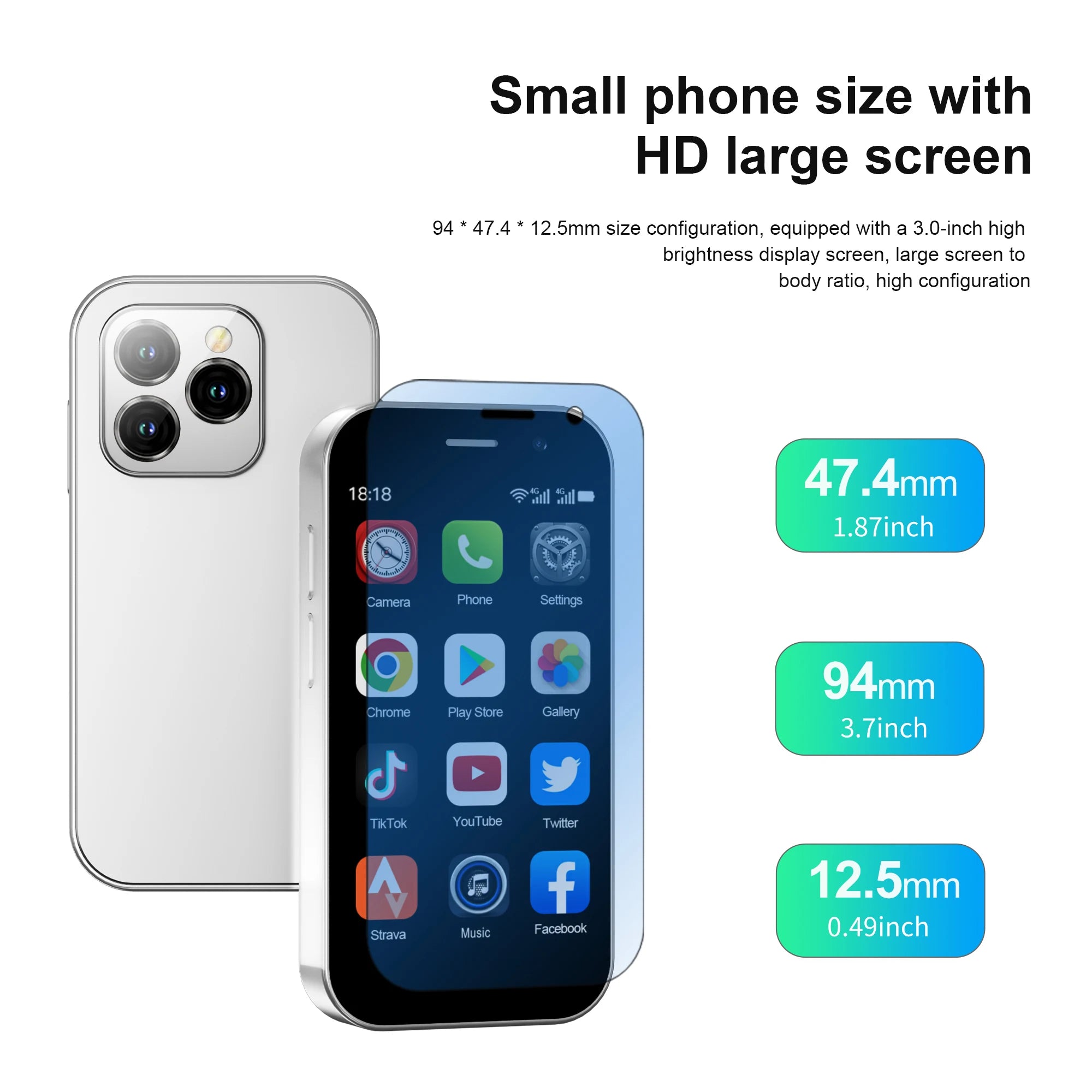 Mini Smartphone 4G LTE Android | Global GPS | 3