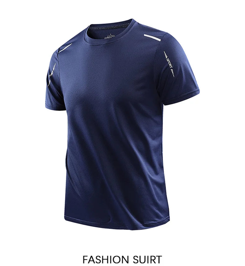 CHRLCK Men’s Quick-Dry Running T-Shirt – Breathable Outdoor Sports Short Sleeve Tee for Summer