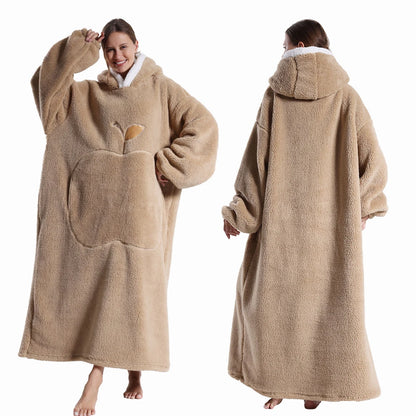 Women’s Oversized Wearable Blanket Hoodie – Winter Warm Thick Pajama with Sleeves