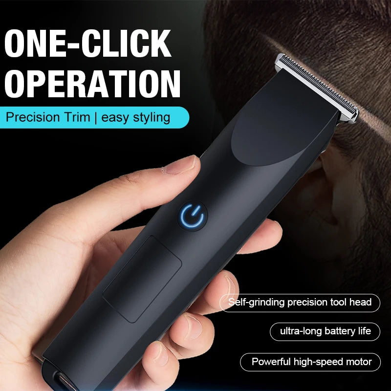 Small Hair Clipper for Home Use – USB Rechargeable, Portable with Replaceable Nozzle