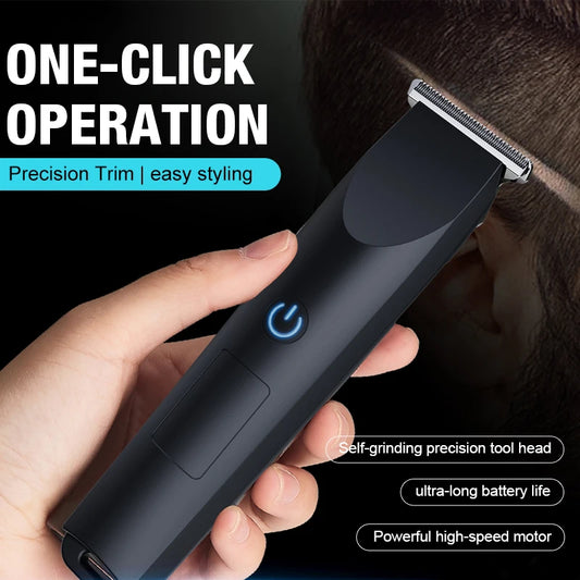 Small Hair Clipper for Home Use – USB Rechargeable, Portable with Replaceable Nozzle