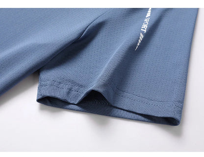 CHRLCK Men’s Quick-Dry Running T-Shirt – Breathable Outdoor Sports Short Sleeve Tee for Summer